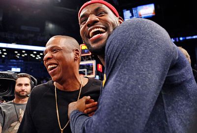 LeBron also spent time with music royalty, Jay Z and Beyonce.