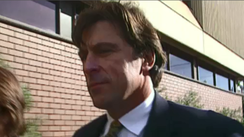 Michael "Mick" Hamill was jailed in 1997 for bashing The Footy Show's Sam Newman. (9NEWS)