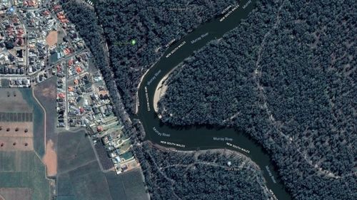 Aerial image of the location of Wattletree Beach, a popular camp spot.