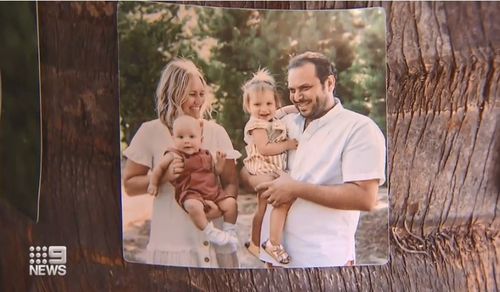 Ori Zavros, wife Lindsey and children Zane and Zoe are stranded in the Simpson Desert