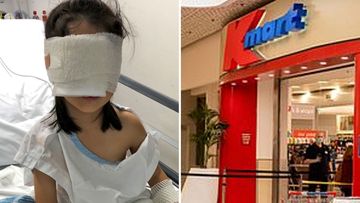 Cecilia Chen eye was horrifically injured after she collided with a clothes hook at Kmart in Chatswood, Sydney. 