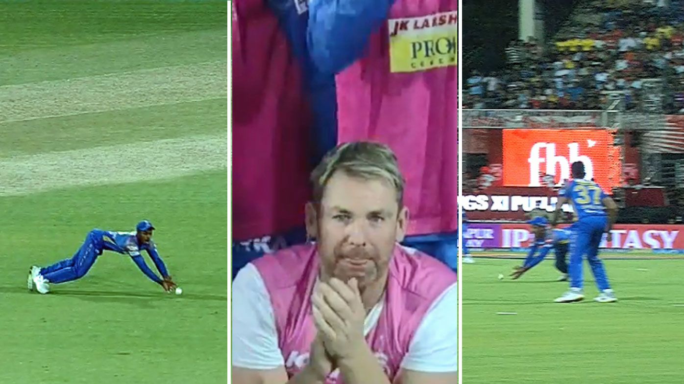 Confusion reigns after Rajasthan Royals Sanju Sampson claims a catch against Kings XI Punjab in the IPL