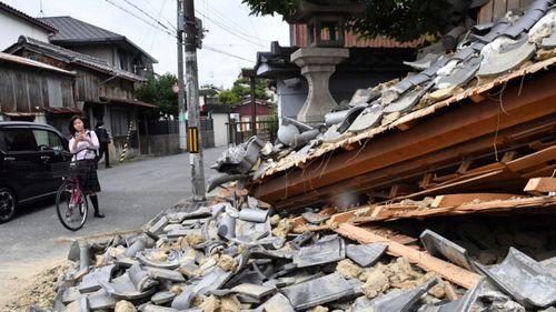 Some buildings partially collapsed after the earthquake. (AP).