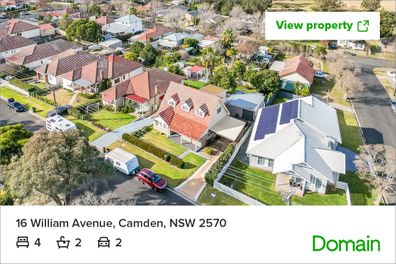 Sydney listing house for sale aerial suburbs Domain