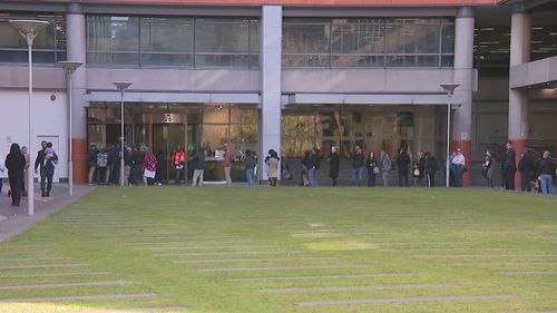 Long queues at Sydney Passport Office as Australians look to travel overseas.