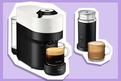9PR: Nespresso Vertuo Pop Coffee Machine by Breville with Aeroccino3 Milk Frother