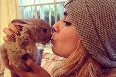 We adore Cara's new bunny Cecil! And we're not the only ones - his Instagram acount has over 25,000 followers and counting. Wowser!