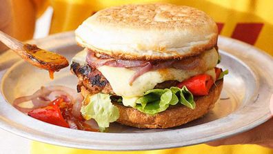 Recipe: <a href="http://kitchen.nine.com.au/2016/05/16/15/41/tasty-beef-burgers" target="_top">Tasty beef burgers</a>