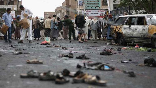 Suicide blast kills dozens in Yemen capital