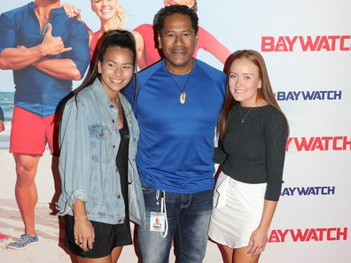 Catherine and Jay Laga'aia arrives ahead of the Australian Premiere of Baywatch on May 18, 2017 in Sydney, Australia.