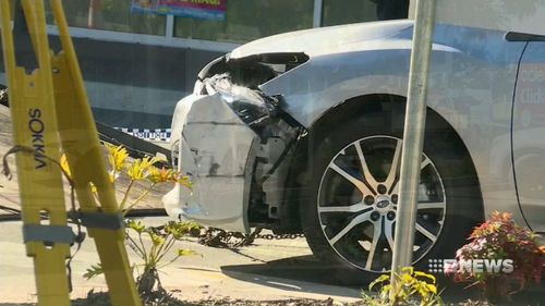 The 86-year-old driver avoided injury. (9NEWS)