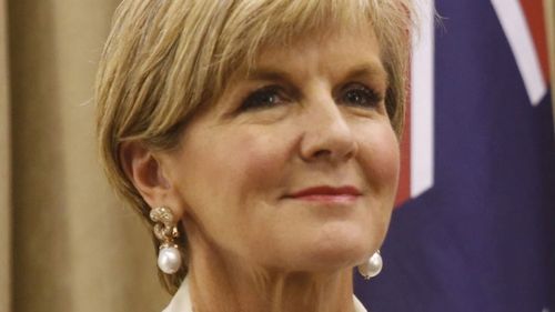 Foreign Minister Julie Bishop. (AAP)