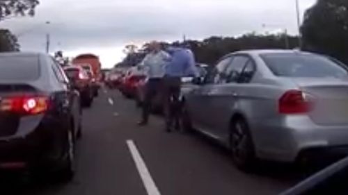 The footage was captured by a motorcyclist yesterday afternoon (Dash Cam Owners Australia)