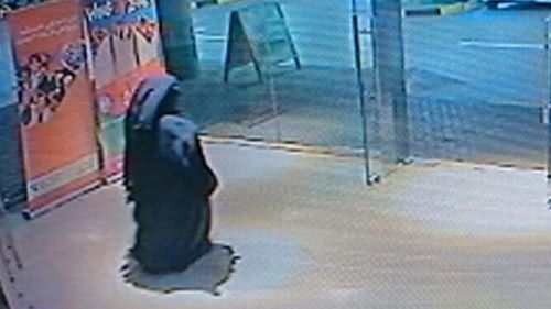 Police released this suspect of the veiled suspect leaving the shopping mall. (Abu Dhabi Police)