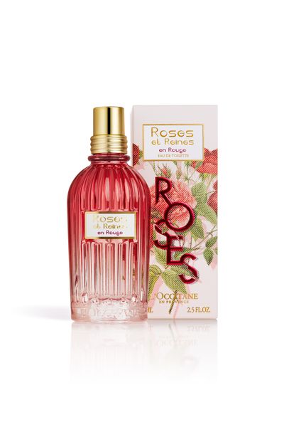<p><a href="http://au.loccitane.com/roses-et-reines-eau-de-toilette,23,1,2670,576934.htm#s=11713" target="_blank">L’OCCITANE Roses et Reinesen Rouge EDT (75ml), $65.</a></p>
<p>Fresh, fruity and floral,
this scent features top notes of red currant, blackberry, raspberry pulp and
grapefruit zest; heart notes of red rose, pink peony and bergamot; and base
notes of white musk, rose blossom, white sandalwood and wild raspberry.&nbsp;</p>