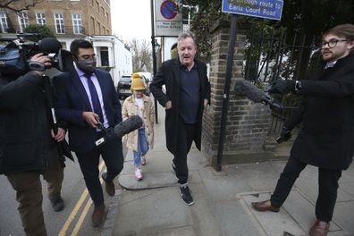 Piers Morgan outside his London home