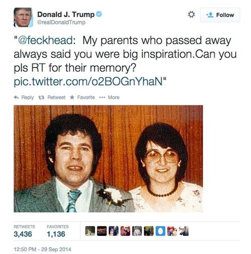 Trump tweeted this picture of the UK serial killers. (Picture: Twitter)
