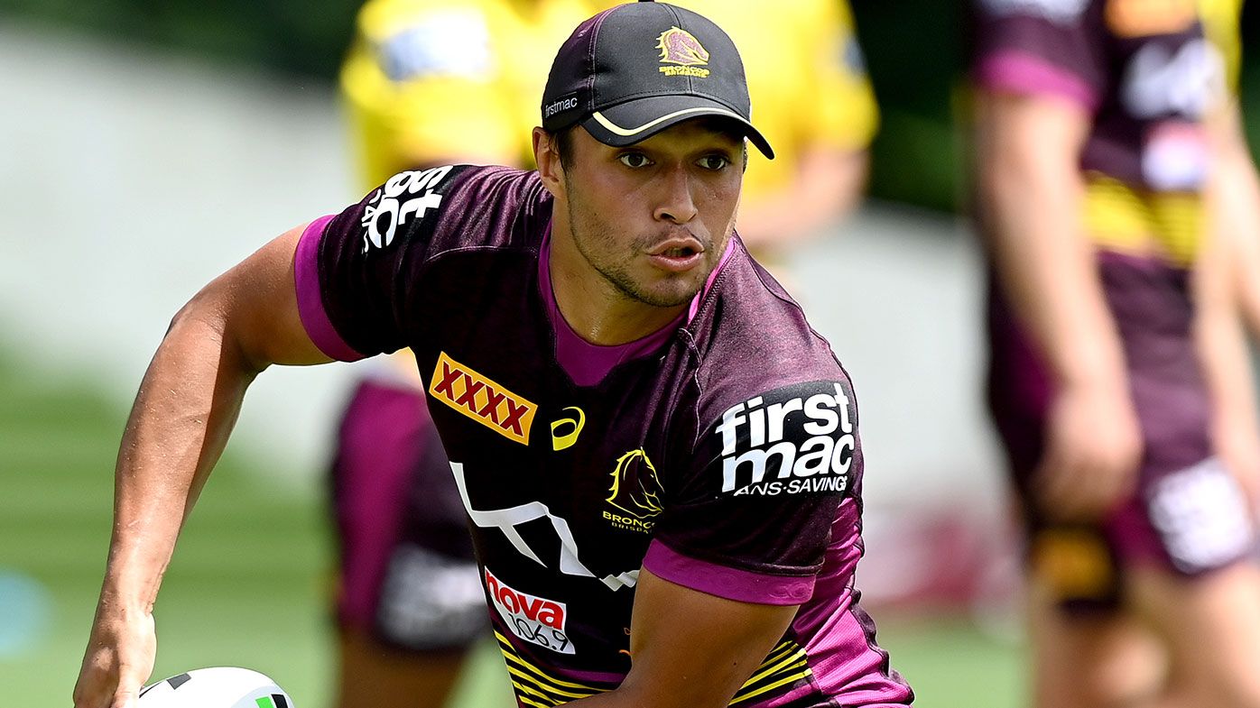 Te Maire Martin looks to pass during a Brisbane Broncos