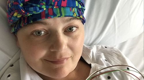 Ms Wilson during her chemotherapy treatment.