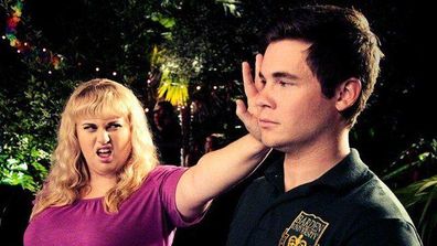 Pitch Perfect co-stars Rebel Wilson and Adam DeVine.