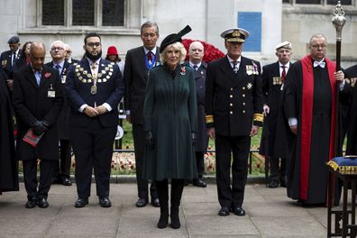 Camilla, the Queen Consort attends the 94th Field of Remembrance service at Westminster Abbey in London, Thursday, Nov. 10, 2022 