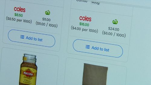 The app compares prices from the big supermarkets and offers a delivery service.