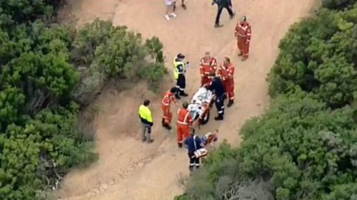 A man is seriously injured in hospital after being swept from the rocks at Cape Schanck. (9NEWS)