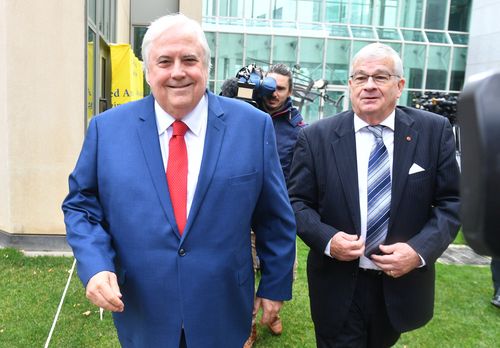 Palmer plans to "bring integrity back to the Senate." Picture:AAP