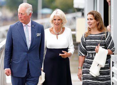 Princess Haya with Charles and Camilla
