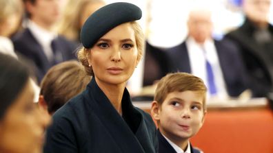 Ivanka Trump, daughter of U.S. President Donald Trump,  and her son Theodore Kushner 