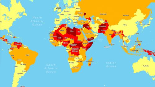 The most dangerous countries in the world for travellers.