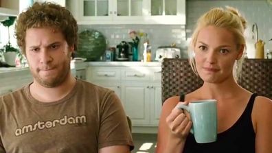 Seth Rogen and Katherine Heigl in Knocked Up.