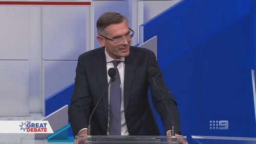 Dominic Perrottet during the leaders debate.