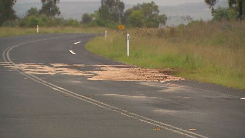 The scene of the deadly crash in Muswellbrook. 