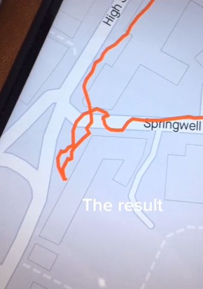 man attempts to write love on strava