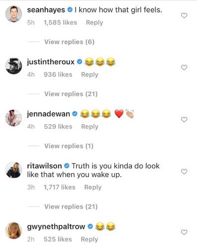 Jennifer Aniston, Instagram, photo, celebrity comments