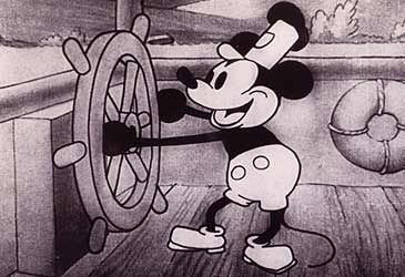 In what year did Mickey Mouse make his cinematic debut?