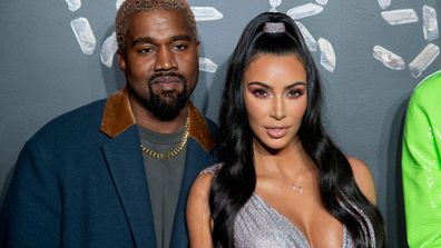 Kanye West and Kim Kardashian West in 2018