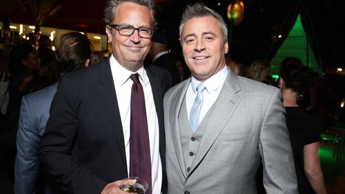 Matthew Perry with Matt LeBlanc in 2015.