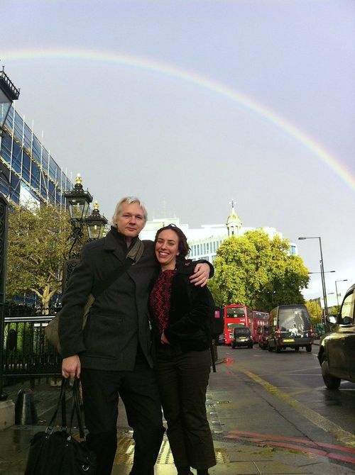 Julian Assange and his partner Stella Moris