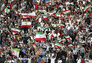 What is the estimated population of Iran?