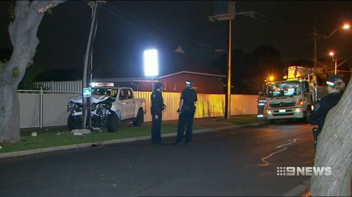 The pursuit came to an end on Rosetta Street in West Croydon. Picture: 9NEWS