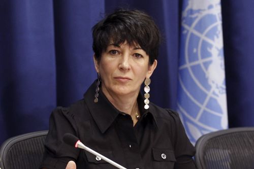 Ghislaine Maxwell, founder of the TerraMar Project, attends a press conference on the Issue of Oceans in Sustainable Development Goals, at United Nations headquarters, June 25, 2013. 