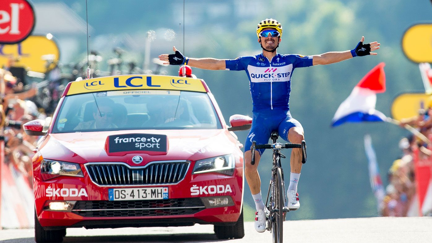Cycling: Julian Alaphilippe takes first Tour de France mountain stage