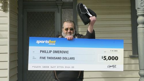 Punter Phillip Omerovic has had a lucky break which has left him happy. Picture: Sportsbet