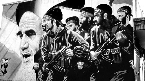 Outdoor do Aiatolá Khomeini em Teerã, Irã.