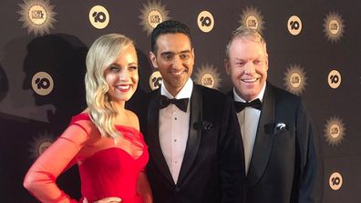 Carrie Bickmore, Waleed Aly, Peter Helliar at TV Week Logie Awards