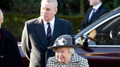 Queen Elizabeth II and Prince Andrew, Duke of York attend church January 19.