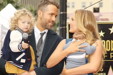 Blake Lively, Ryan Reynolds, daughters, James, Inez, Hollywood Walk of Fame