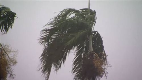 Residents have been warned to seek shelter from Tropical Cyclone Marcus or, if they are going to evacuate, decide to do so when it is safe. Picture: 9NEWS